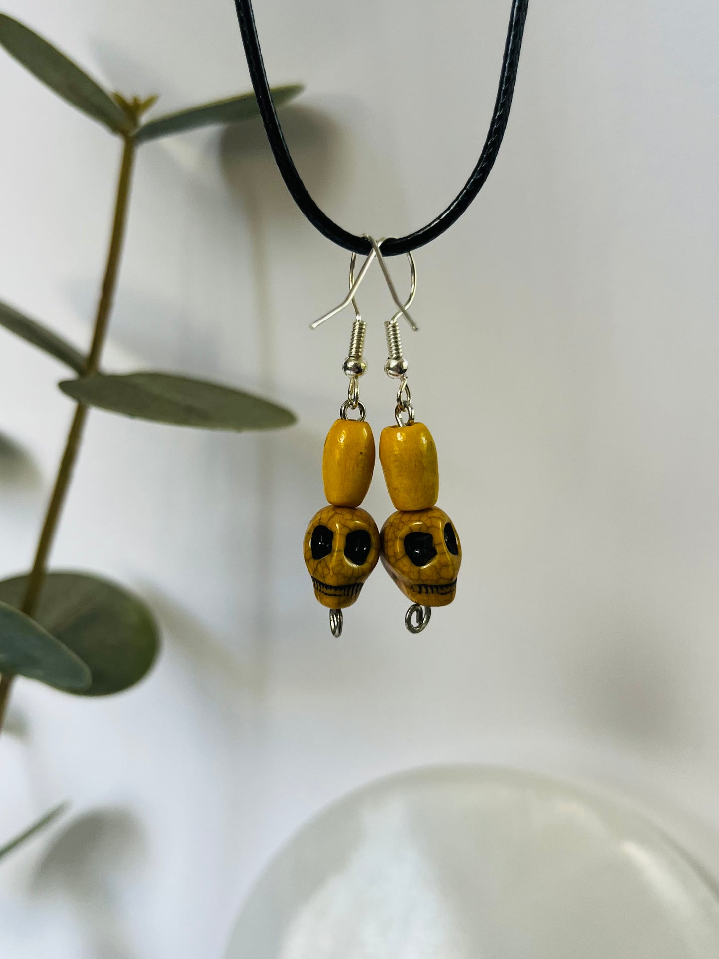 Yellow Skull Earrings