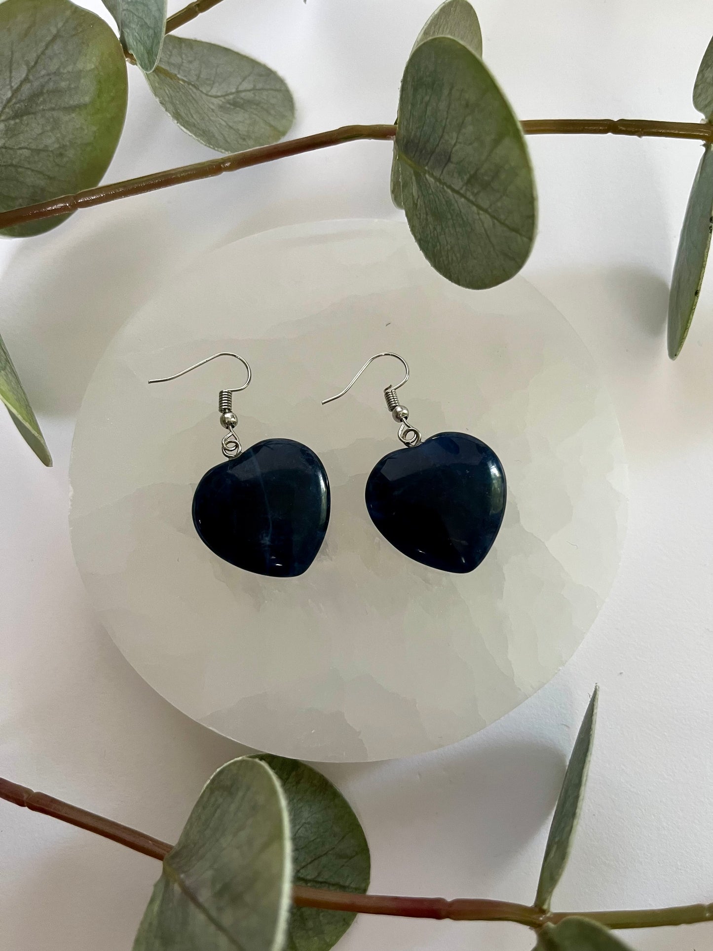 Sodalite Heart Earrings