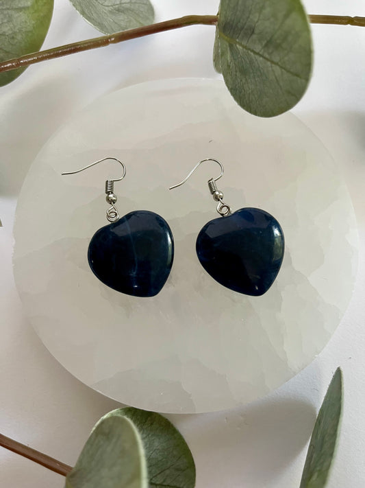 Sodalite Heart Earrings