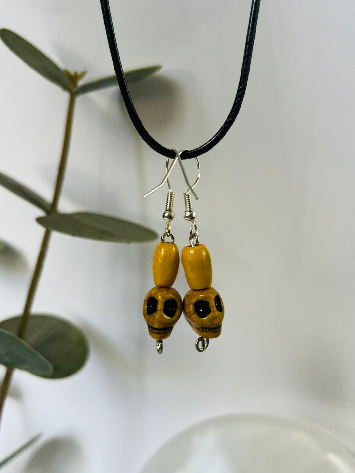 Yellow Skull Earrings