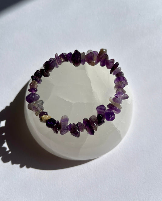 Amethyst Chip Bracelet