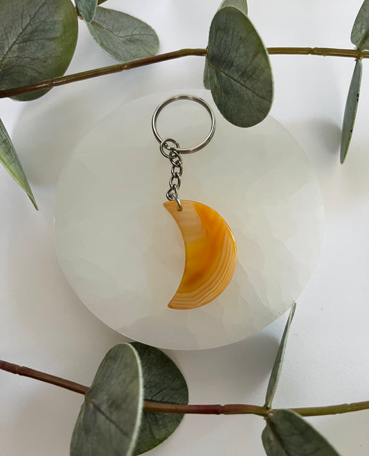 Orange Agate Keyring