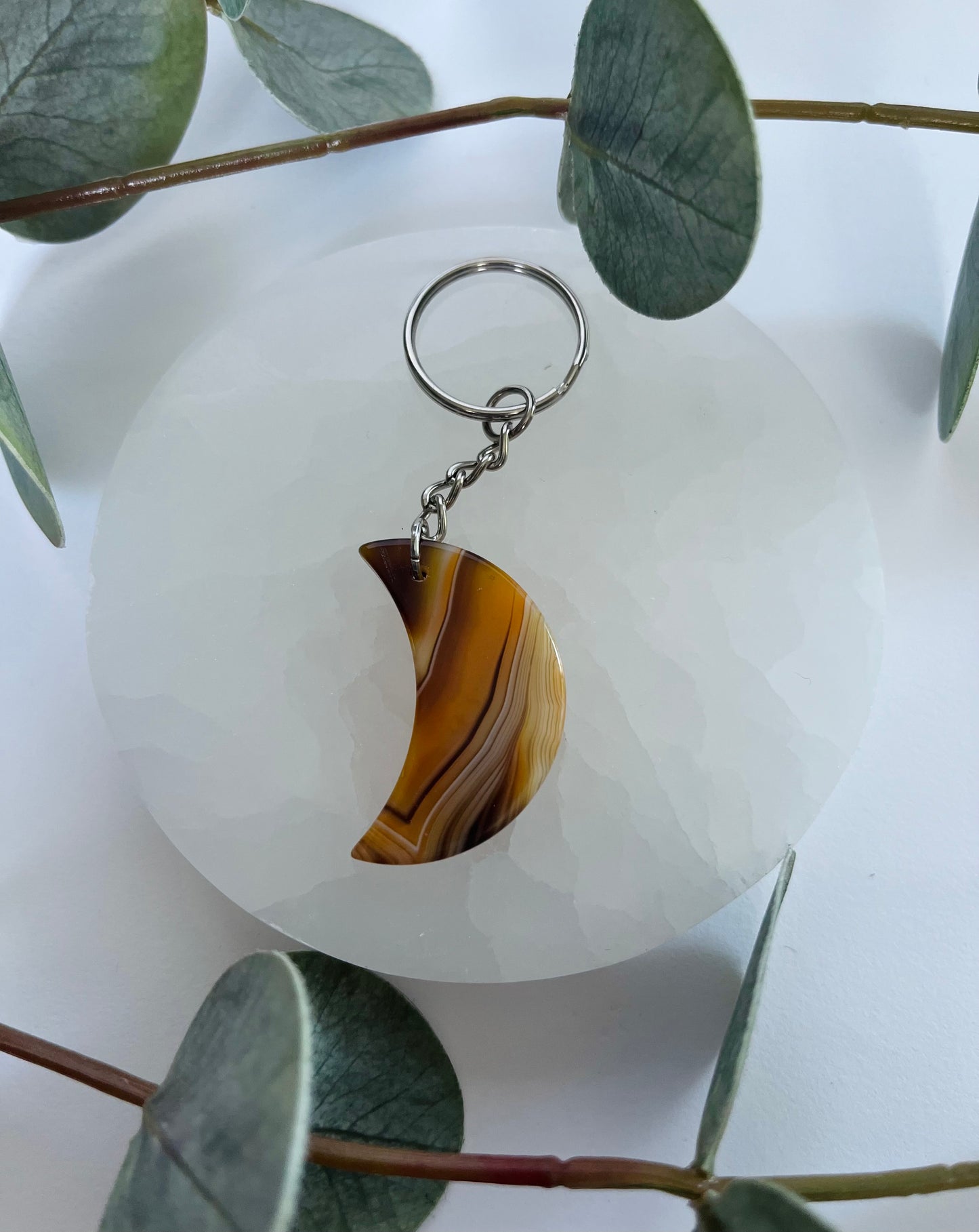 Brown Agate Keyring