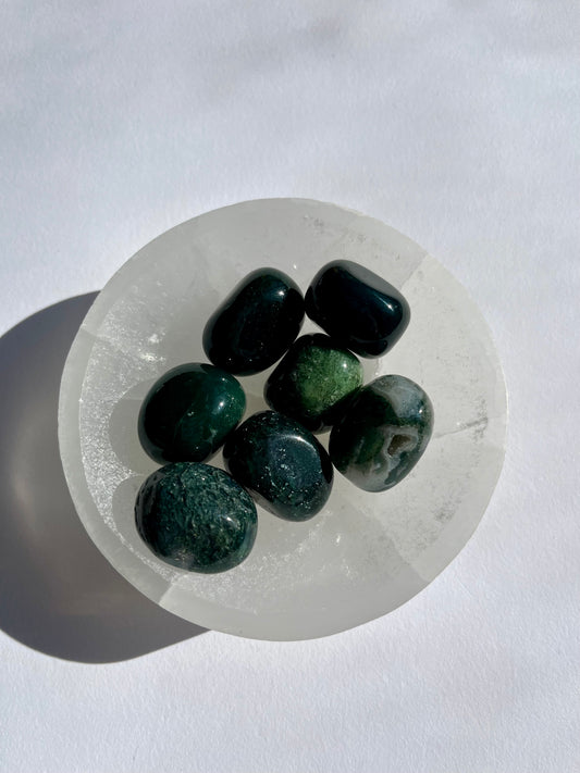 Moss Agate Tumbled Stone