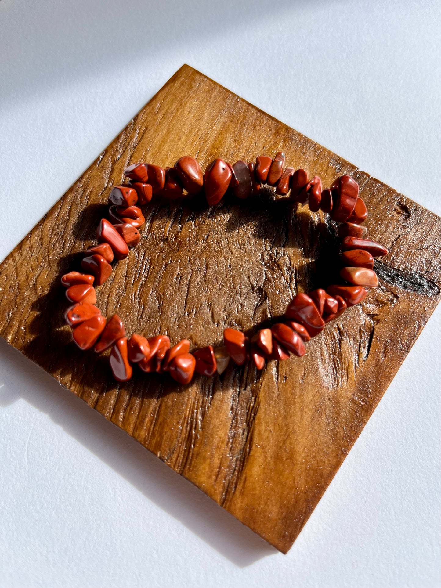 Red Jasper Chip Bracelet