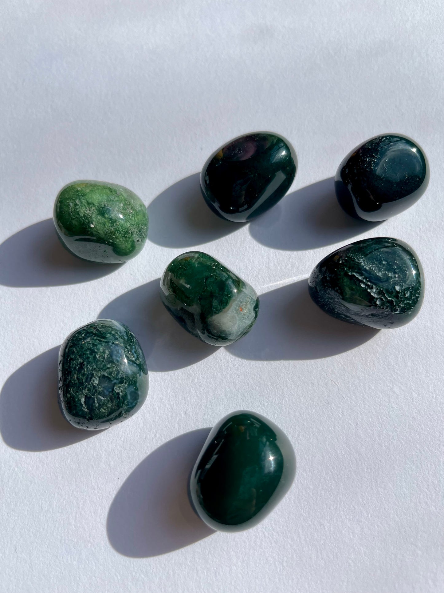 Moss Agate Tumbled Stone