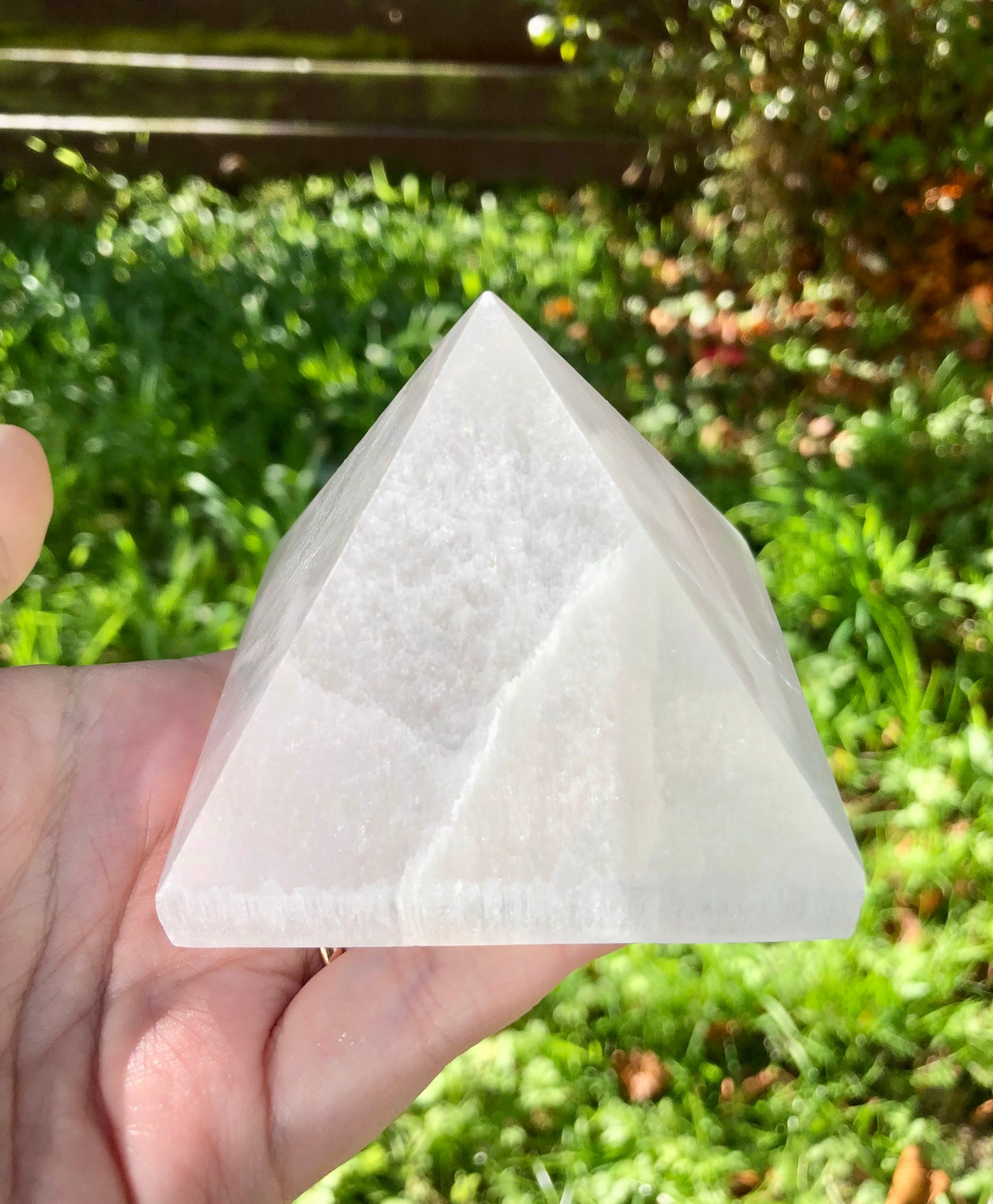 Selenite (Satin Spar) Pyramid