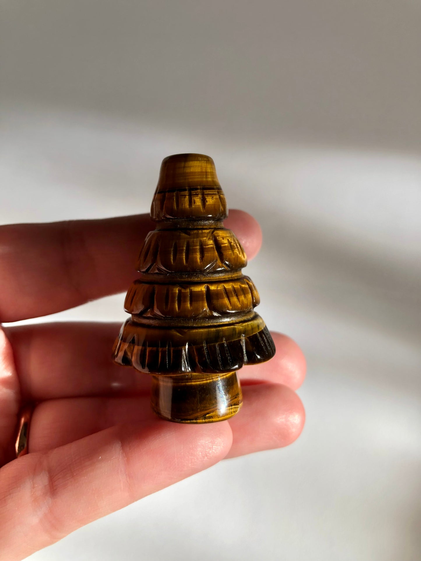 Tigers Eye Tree Carving