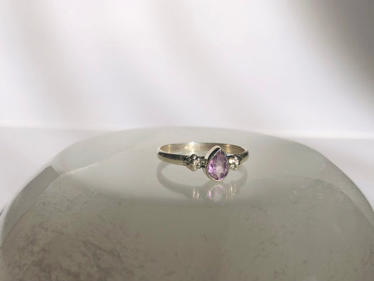 Amethyst Teardrop Ring