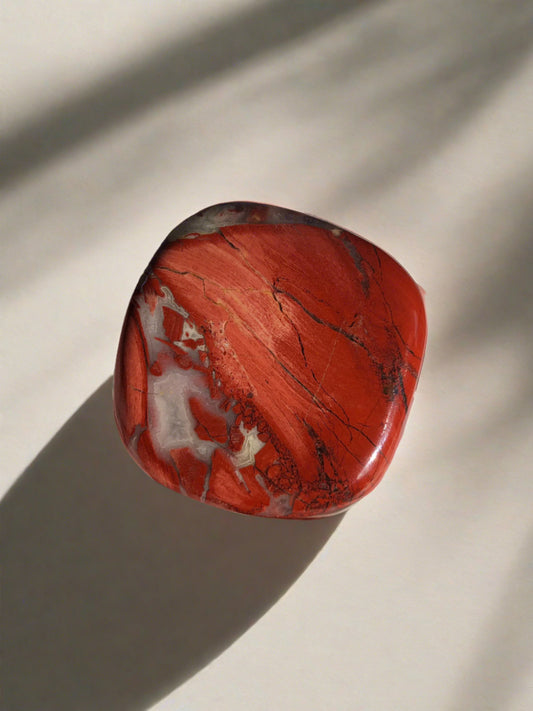 Poppy Jasper Flat Stone