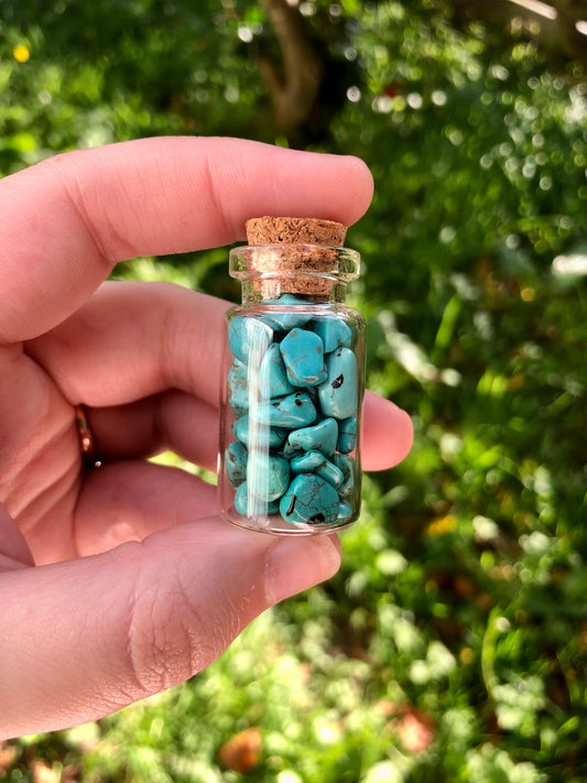 Turquenite (Howlite) Chip Bottle - Medium