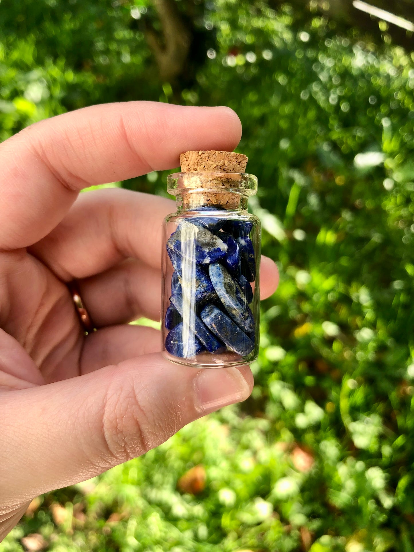 Lapis Lazuli Chip Bottle - Medium