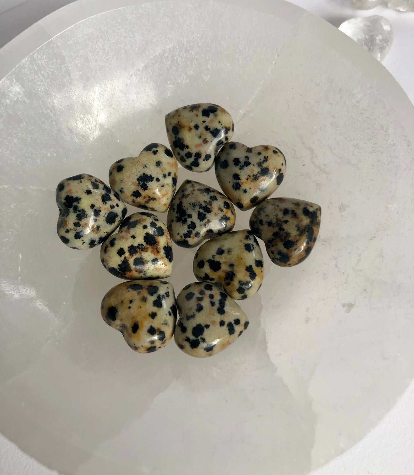 Dalmatian Jasper Mini Heart