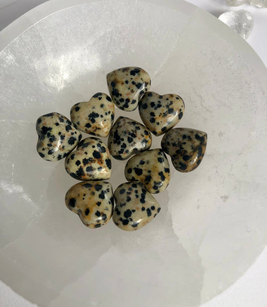 Dalmatian Jasper Mini Heart