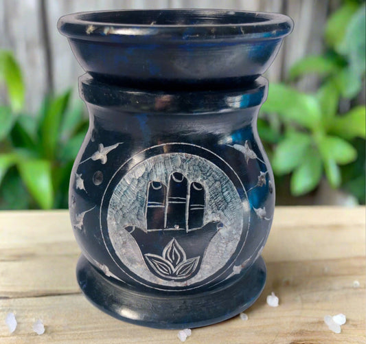 Soapstone Hamsa Oil Burner