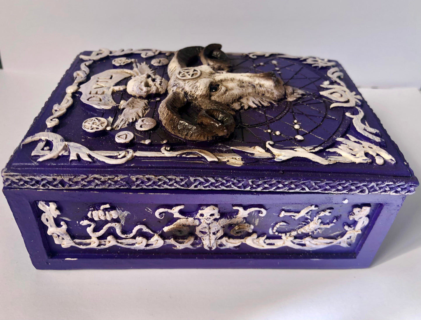 Purple Baphomet Trinket Box