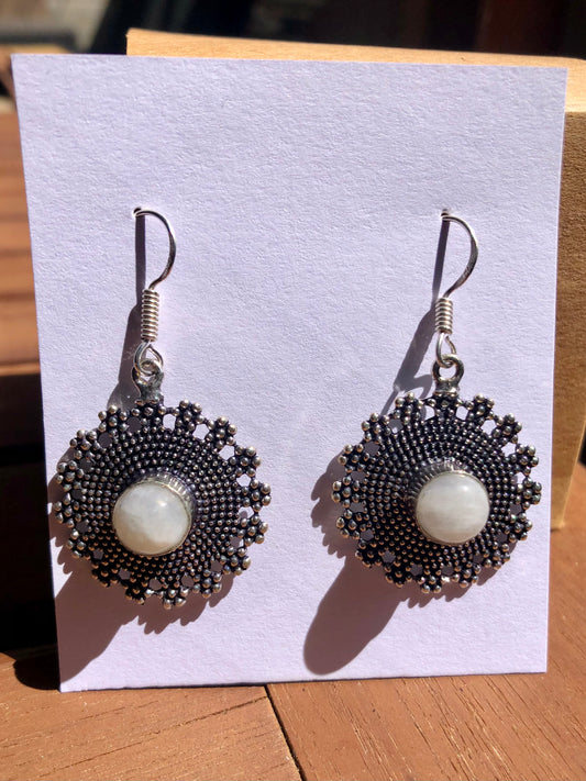 Rainbow Moonstone Earrings