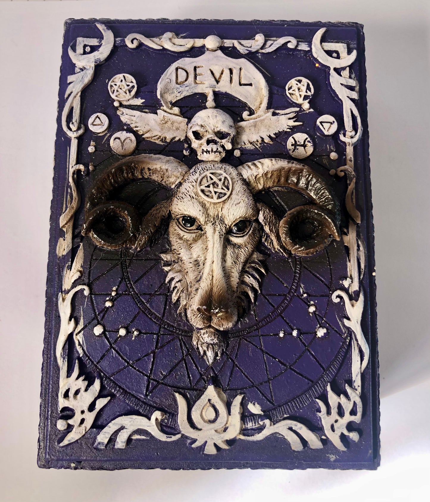 Purple Baphomet Trinket Box