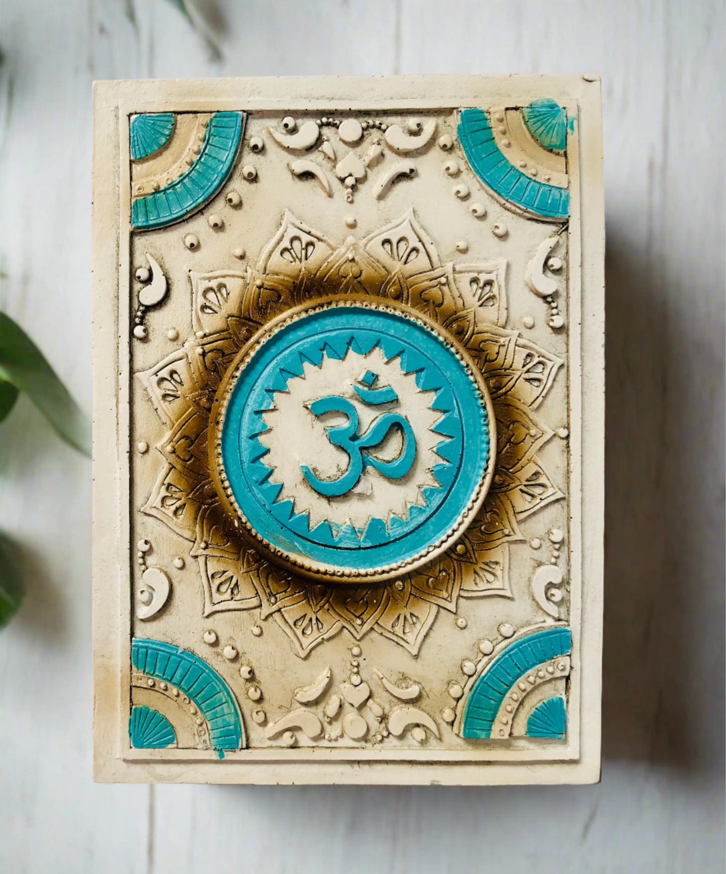 Blue Om Trinket Box